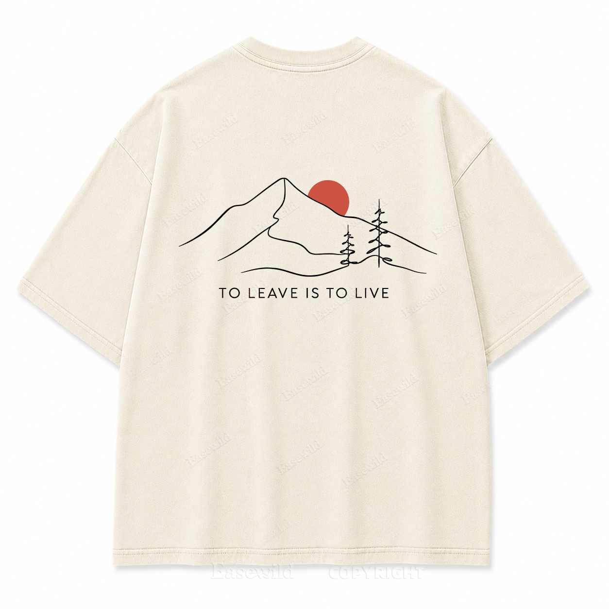 To Leave Is to Live Washed Back Print Tee