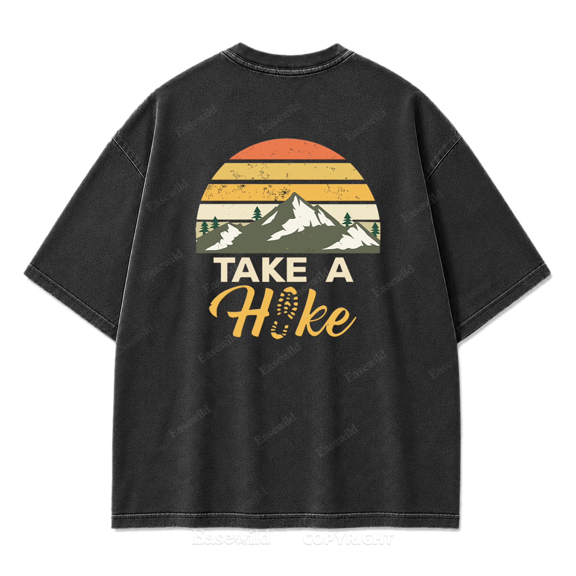 Trail Mood – Take A Hike Washed Print Tee