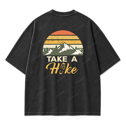 Trail Mood – Take A Hike Washed Print Tee
