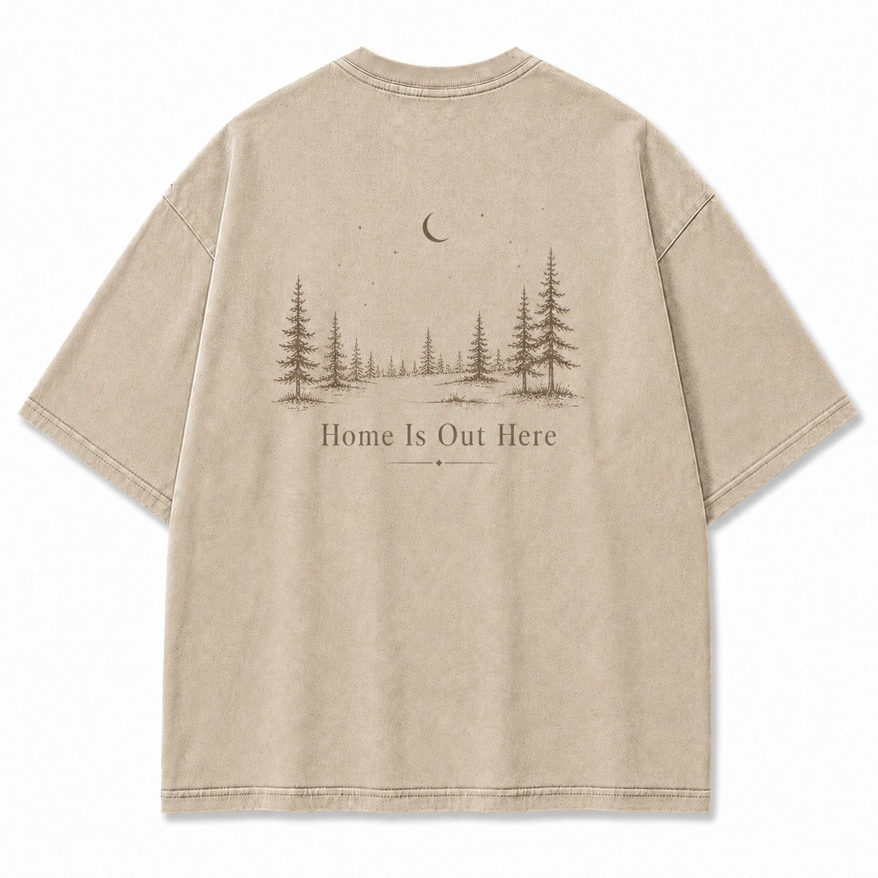 Home Is Out Here Minimalist Forest Tee