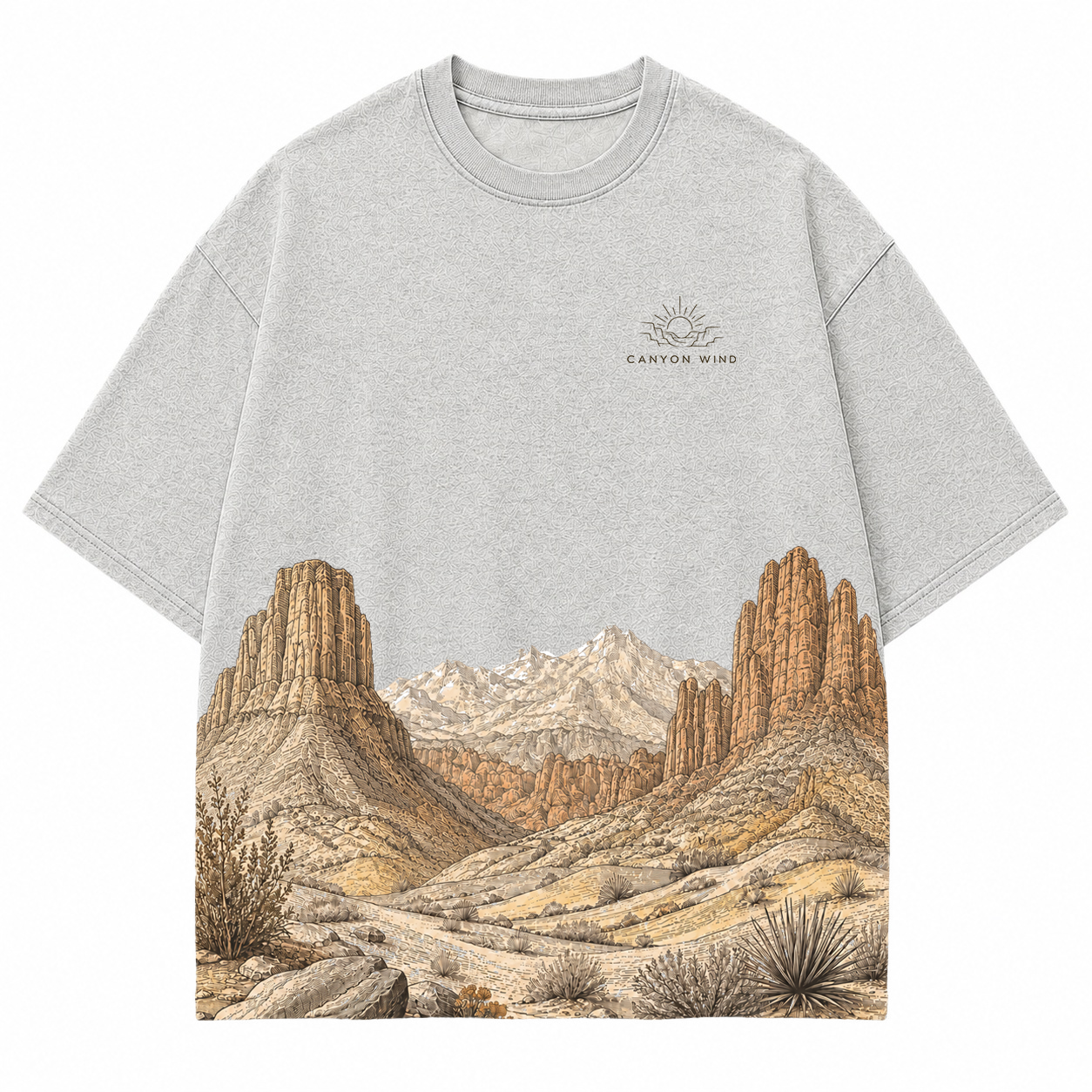 Canyon Wind Desert Horizon Scenic Hem Tee