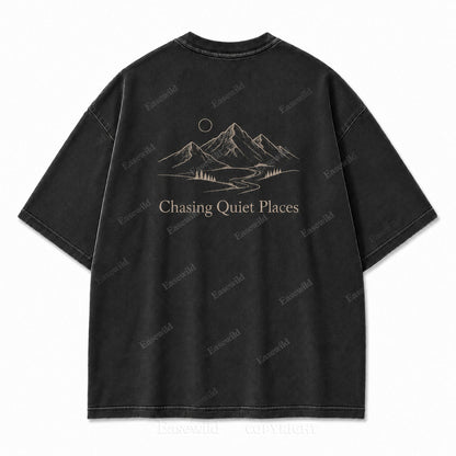 For Those Chasing Quiet Places Minimalist Mountain Tee