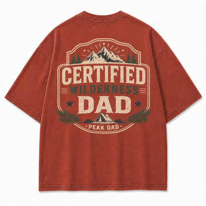 Certified Wilderness Dad Washed T-Shirt