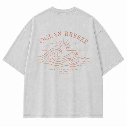 Ocean Breeze Minimal Graphic T-Shirt