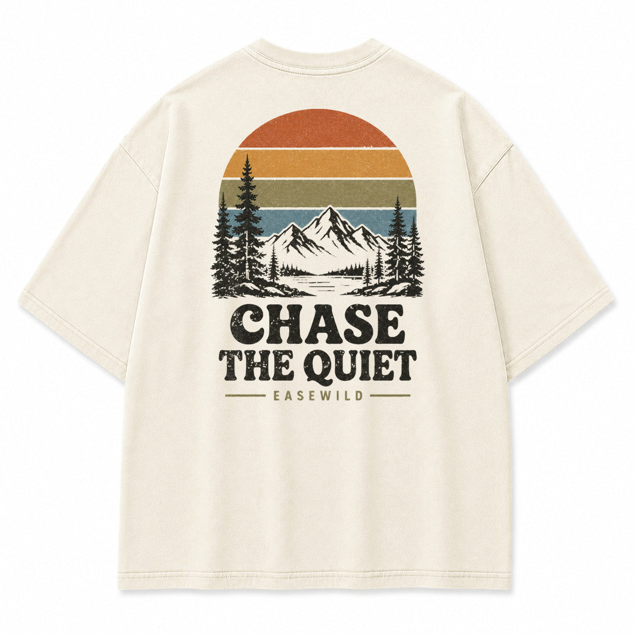 Vintage Berg Sonnenuntergang Grafik T-Shirt