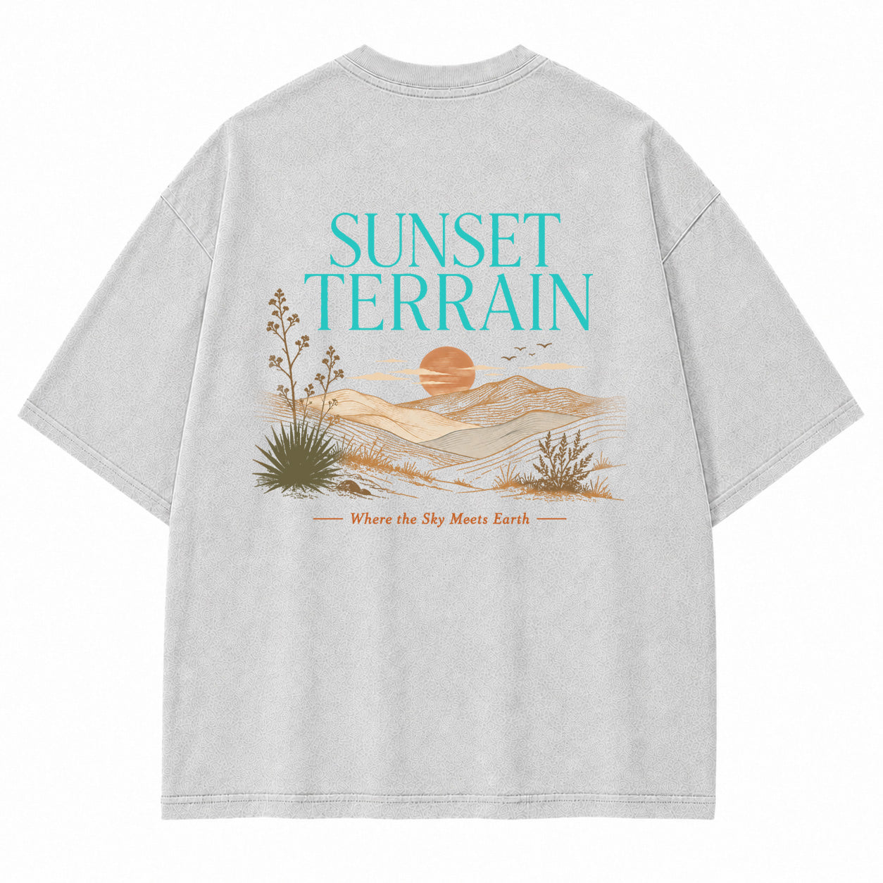 Sunset Terrain Desert Landscape Graphic T-Shirt