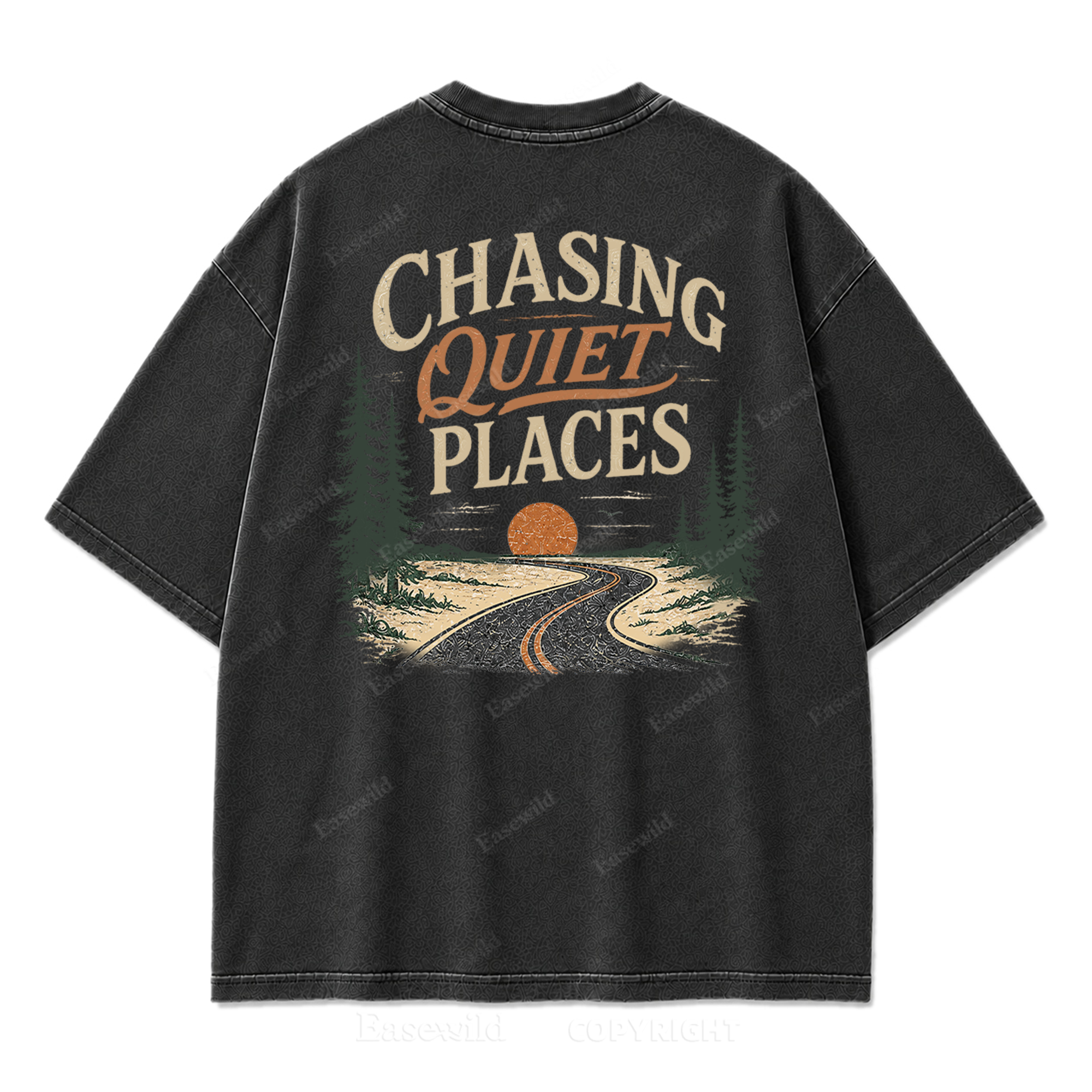 Chasing Quiet Places Washed Print Tee
