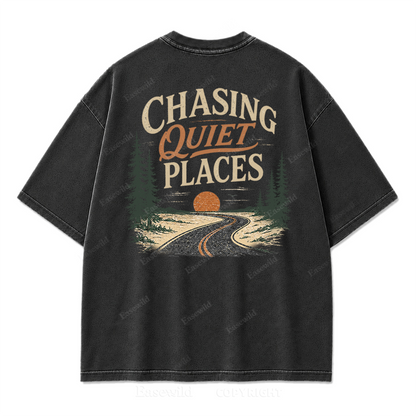 Chasing Quiet Places Washed Print Tee