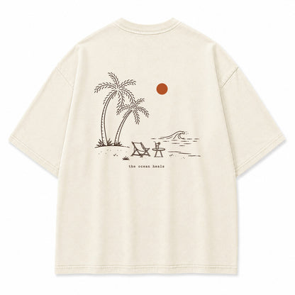The Ocean Heals Beach Graphic T-Shirt