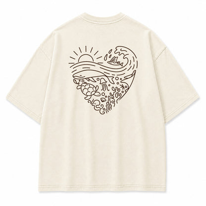Coastal Wave Harmony Graphic T-Shirt