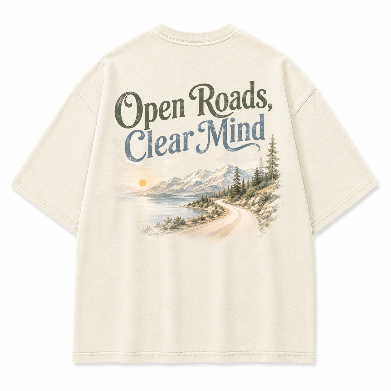Open Roads Clear Mind Graphic T-Shirt