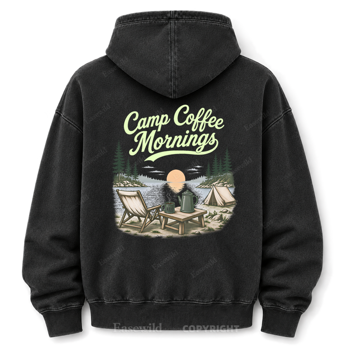 Lakeside Coffee Camp Washed Graphic Hoodie
