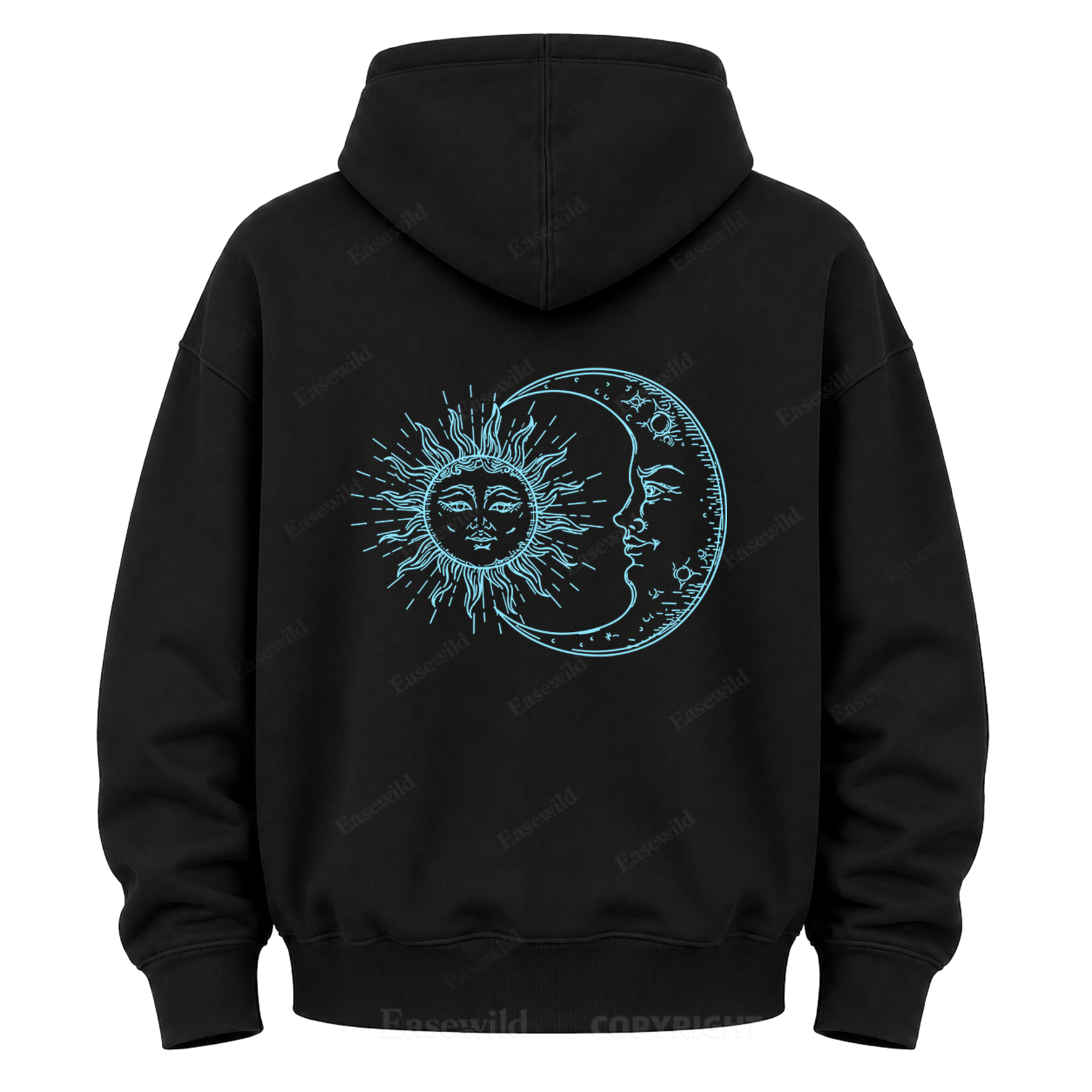 Sonne & Mond "Celestial Washed" Grafik-Kapuzenpullover