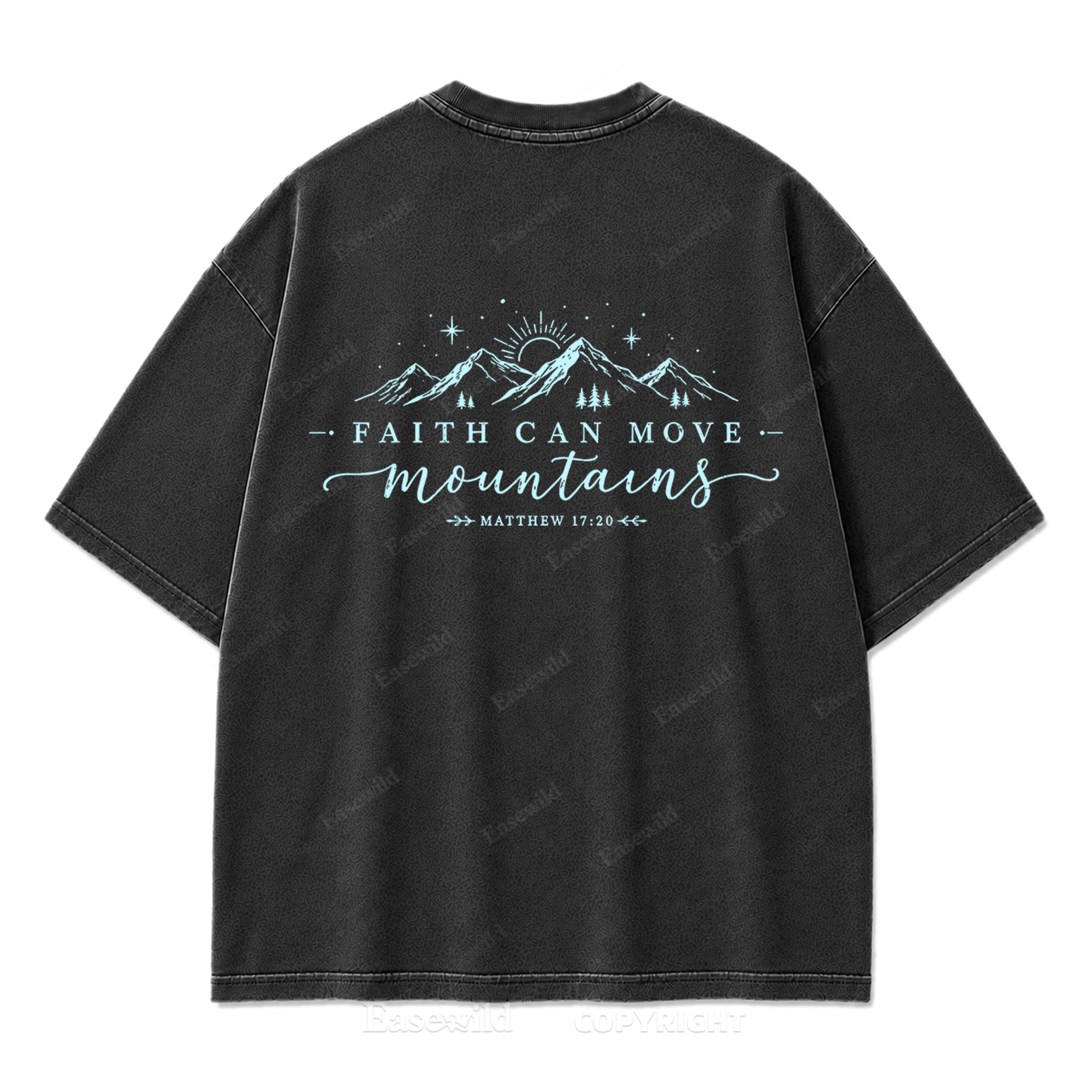 Faith Moves Mountains Washed Print Tee