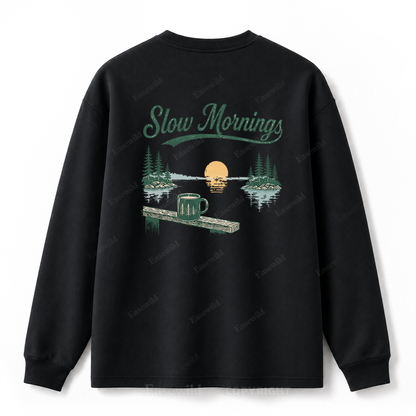 Slow Mornings Graphic Long Sleeve Tee