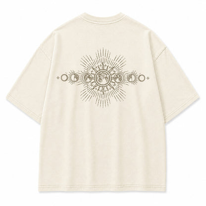 Solar Lunar Cycle Celestial Graphic T-Shirt