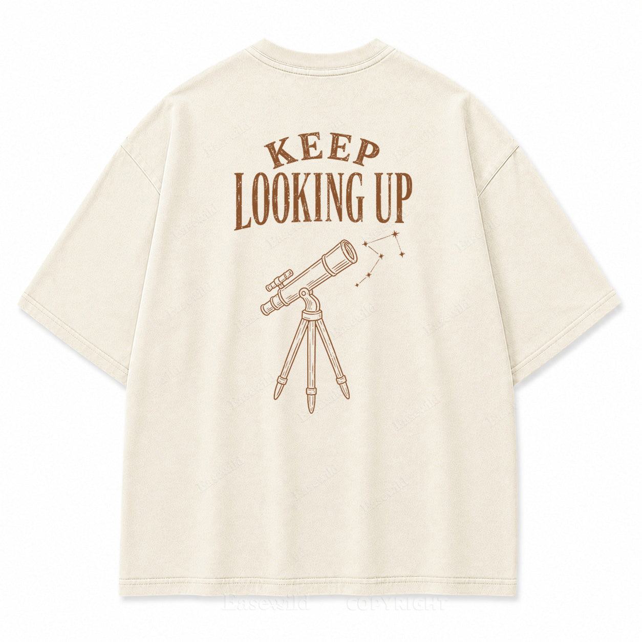 Keep Looking Up Graphic Back Print Tee