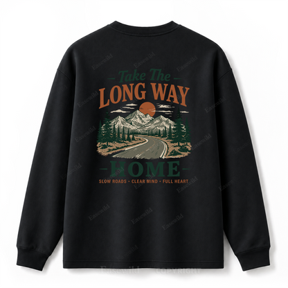 Take the Long Way Home Graphic Long Sleeve Tee