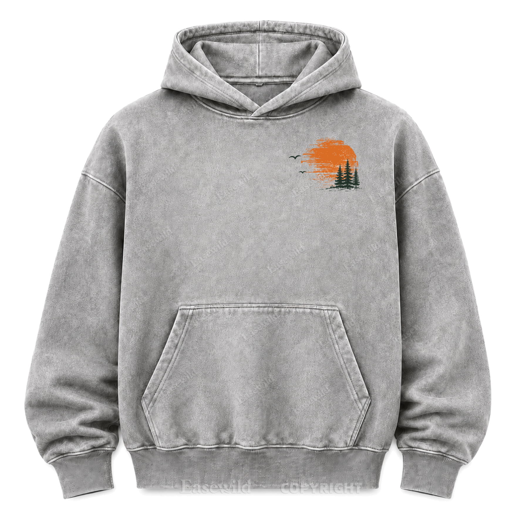 Somewhere Between Lost & Free Washed Graphic Hoodie