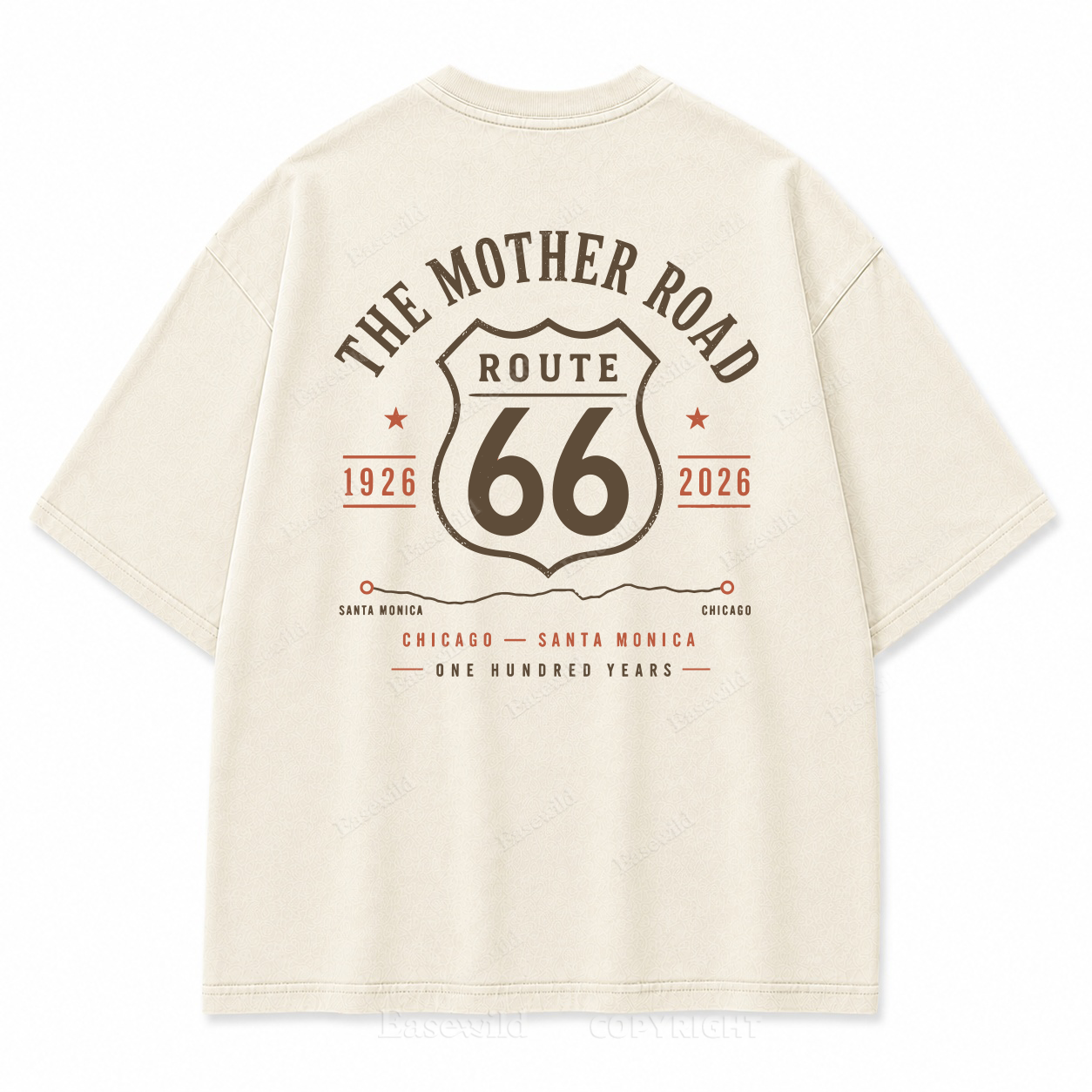The Mother Road Centennial Washed Back Print Tee