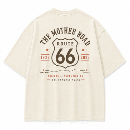 The Mother Road Centennial Washed Back Print Tee