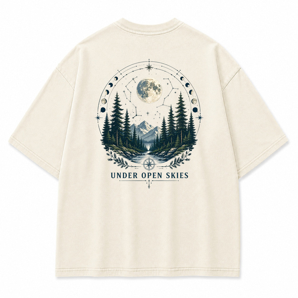 Moonlit Wildwood Compass Graphic T-Shirt
