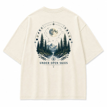 Moonlit Wildwood Compass Graphic T-Shirt