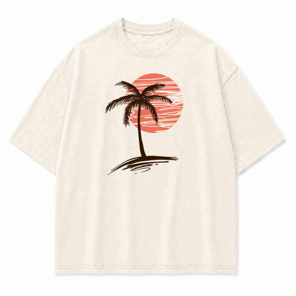 Palm Sunset Tropical Graphic T-Shirt