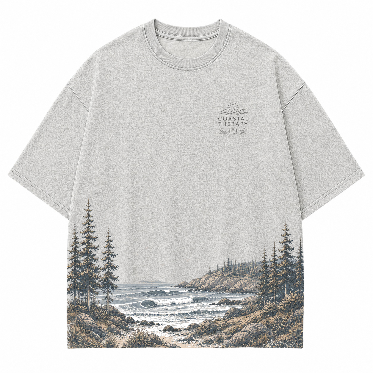 Coastal Therapy Landscape Scenic Hem Tee