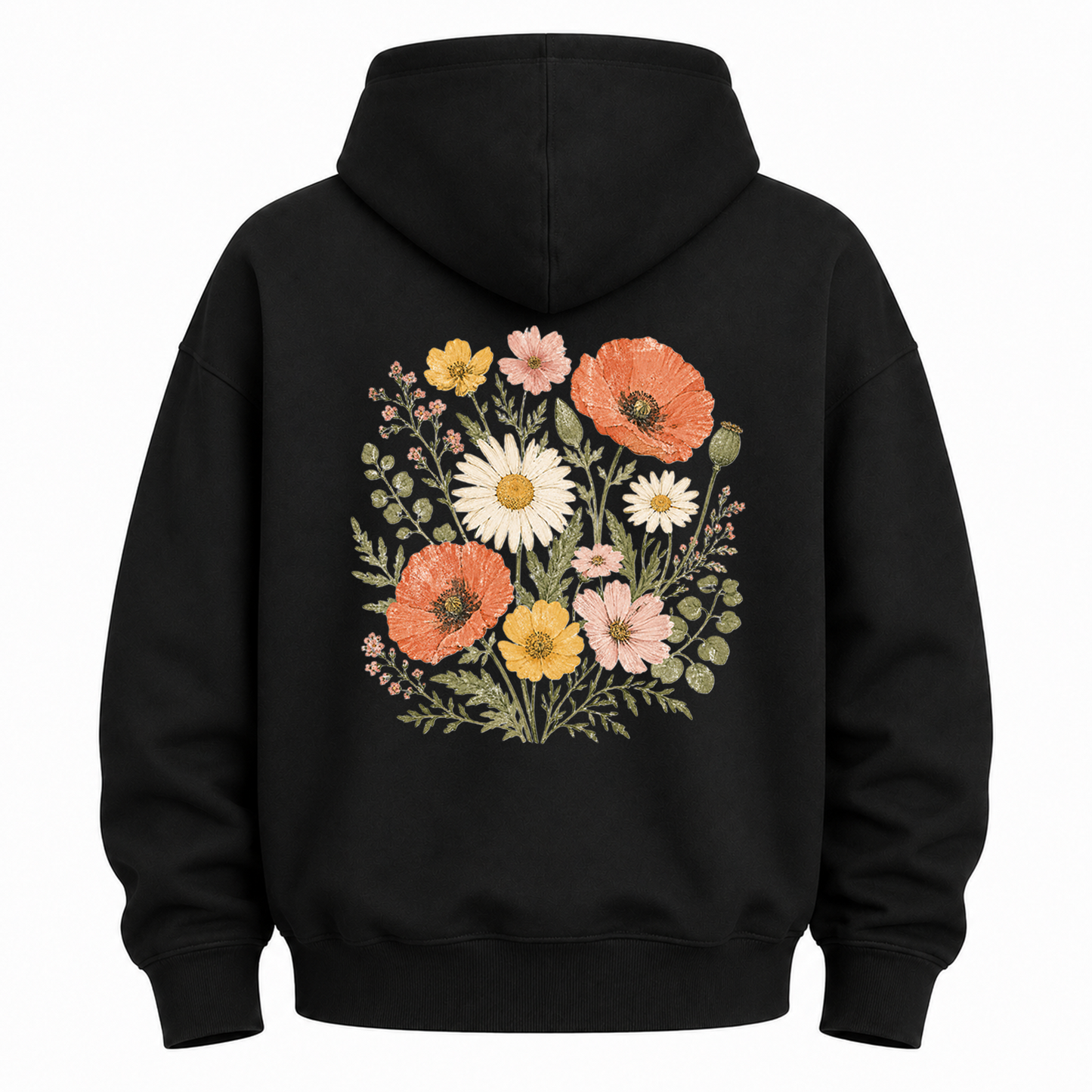 Meadow Bloom Botanical Graphic Hoodie