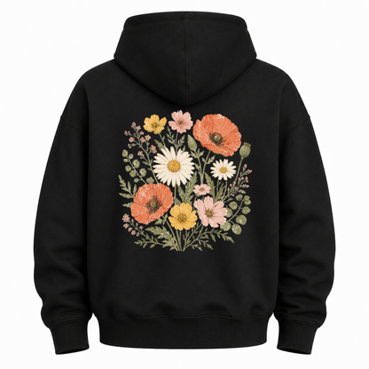 Meadow Bloom Botanical Graphic Hoodie