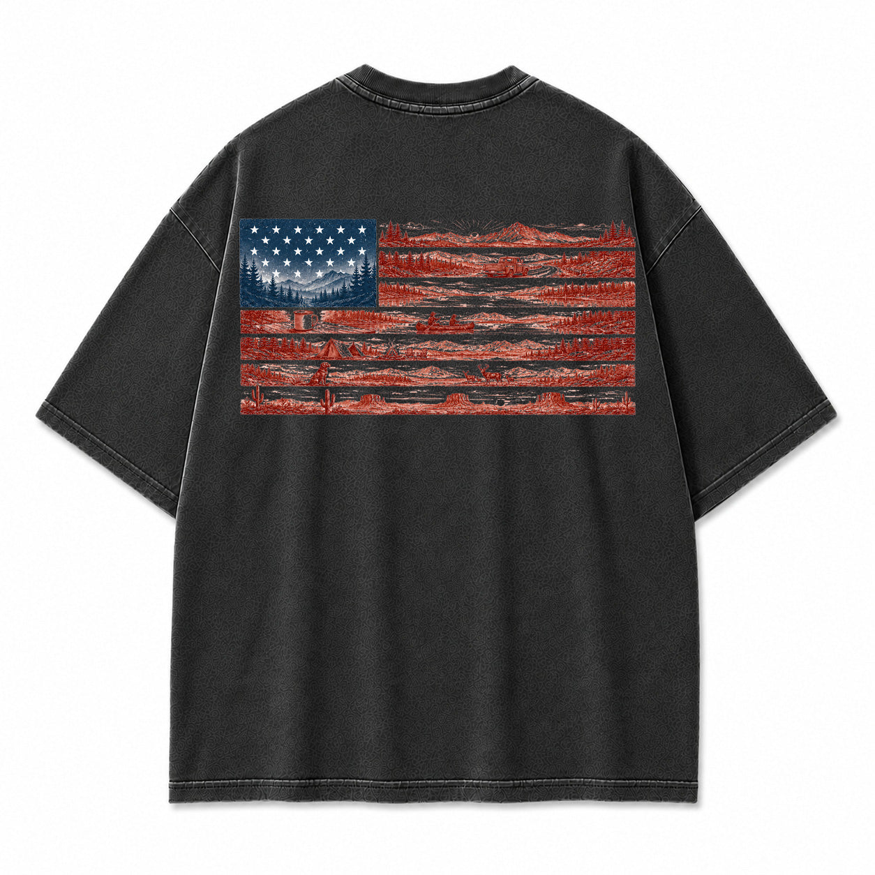 Heritage Trails American Flag Graphic T-Shirt