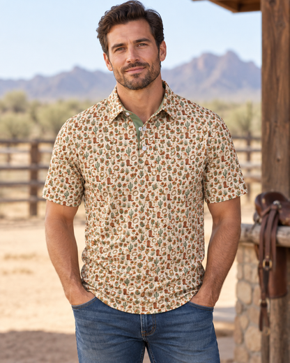 Desert Bloom Western Polo