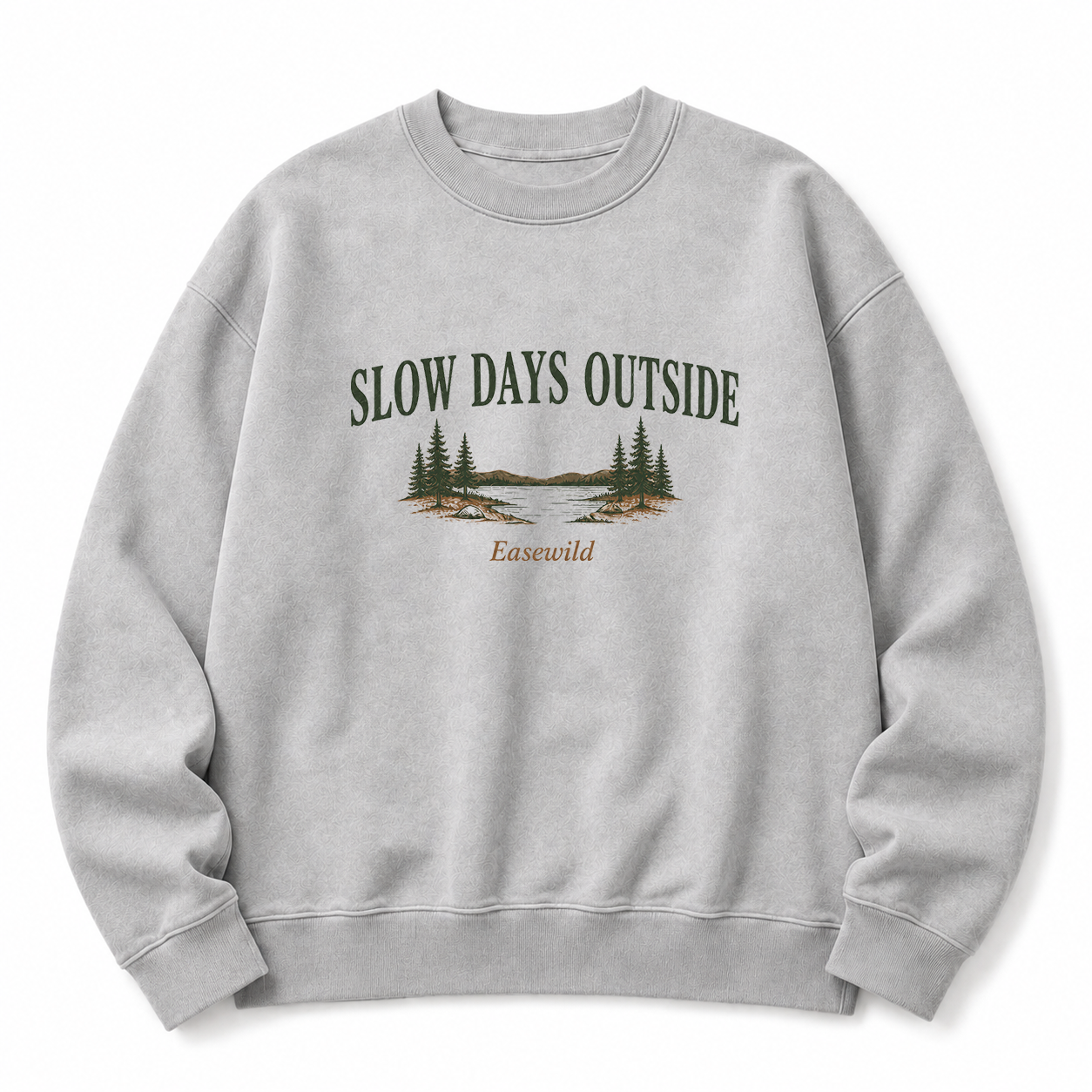 Slow Days Outside Washed Graphic Sweatshirt