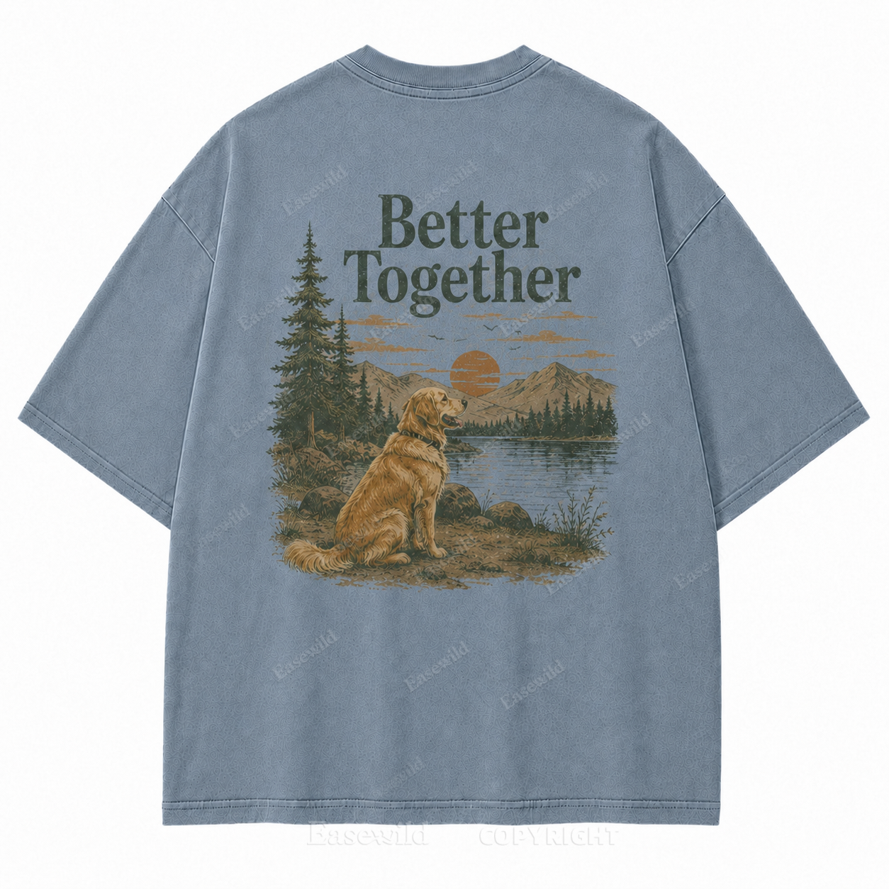 Better Together with a Golden Heart Dog Graphic Tee