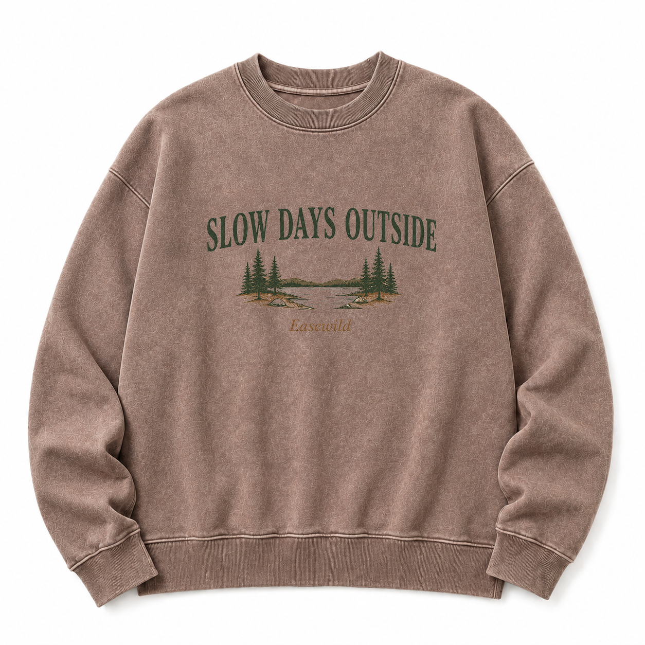 Slow Days Outside Washed Graphic Sweatshirt