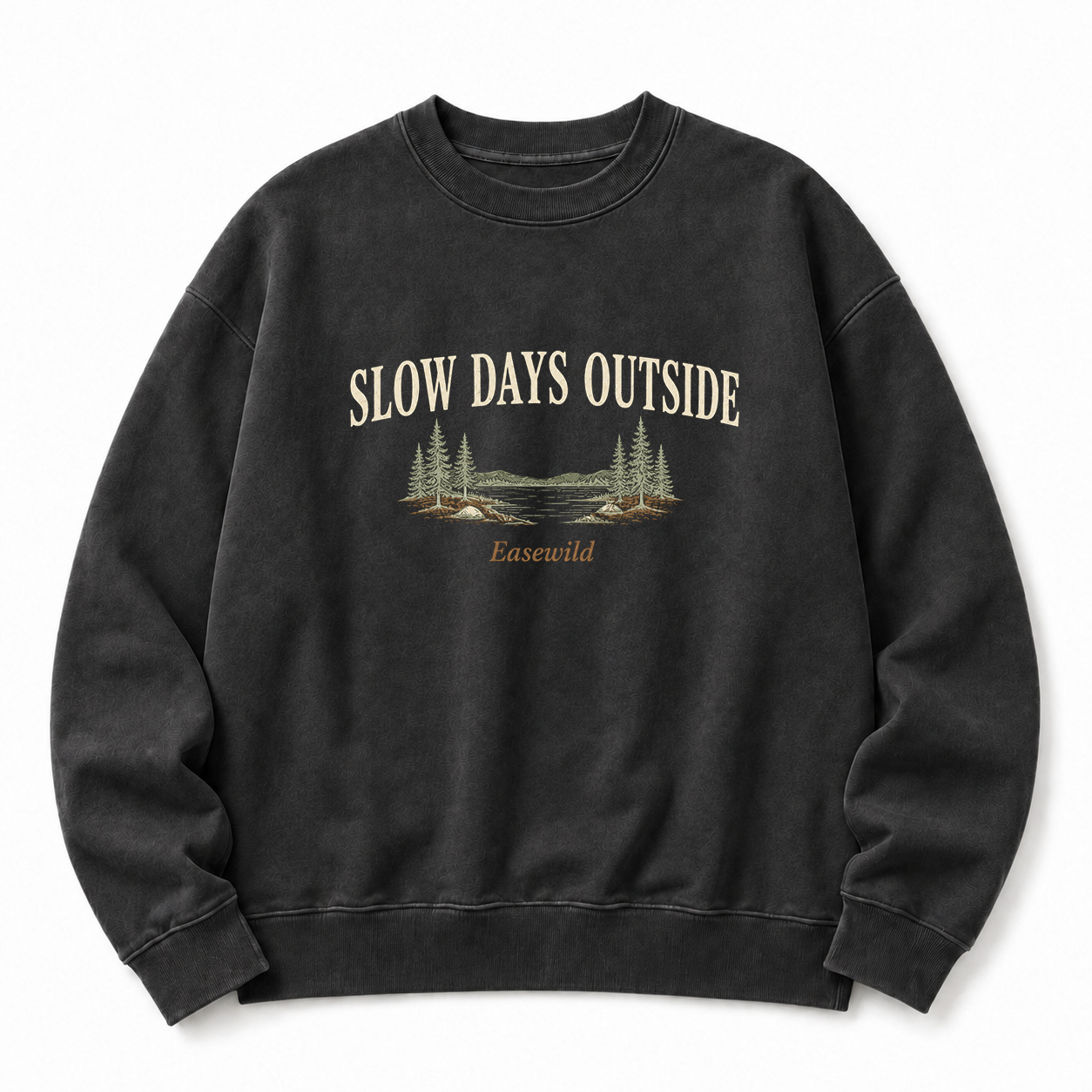 Slow Days Outside Washed Graphic Sweatshirt