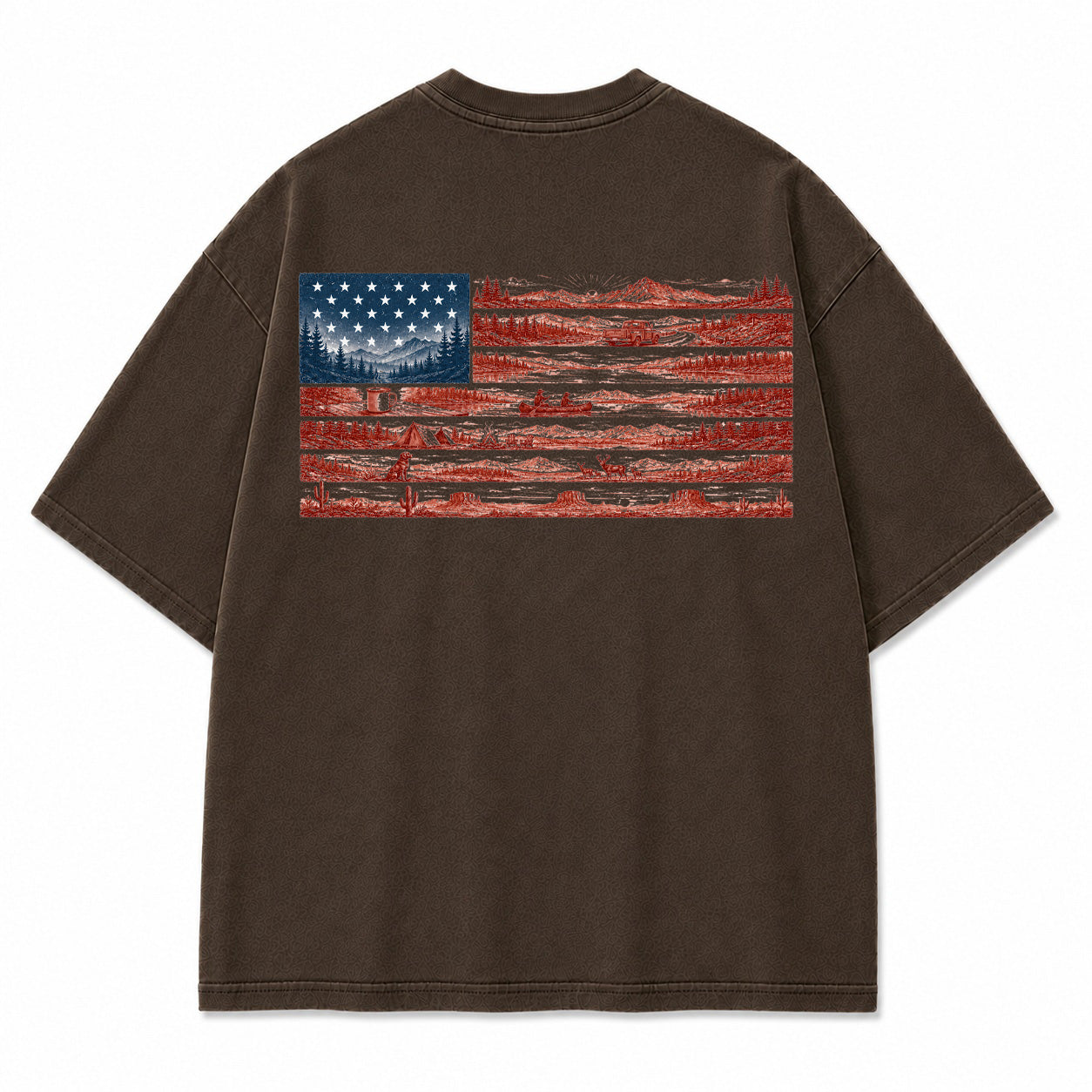 Heritage Trails American Flag Graphic T-Shirt