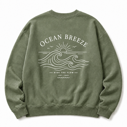 Ocean Breeze Washed Graphic Sweatshirt