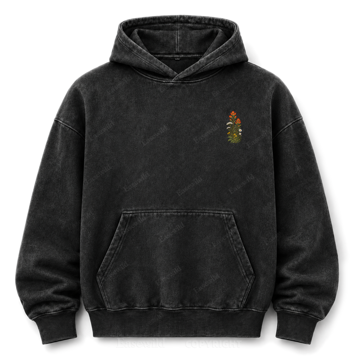 Where Peace Finds Me Vintage Mountain Washed Graphic Hoodie