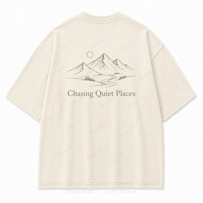 For Slow Evenings Under Open Skies Minimalist Campfire Tee