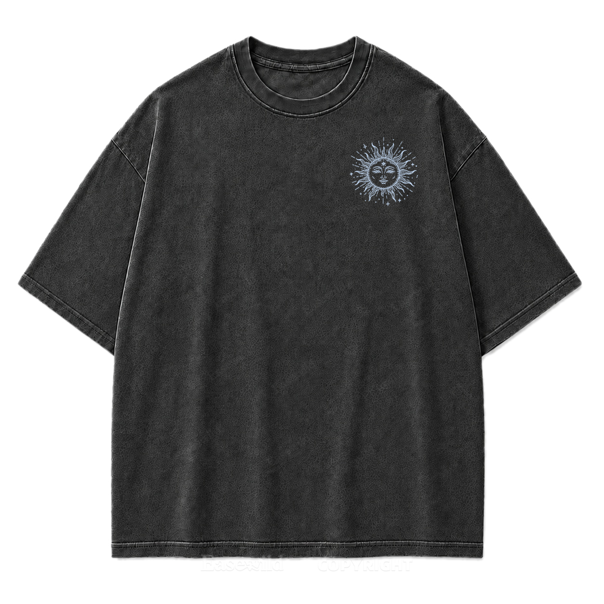 Sun and Moon Eclipse Celestial Washed Print Tee