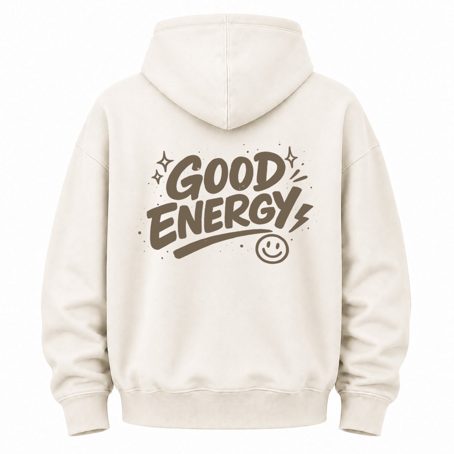 Good Energy Smile Graphic Washed Hoodie