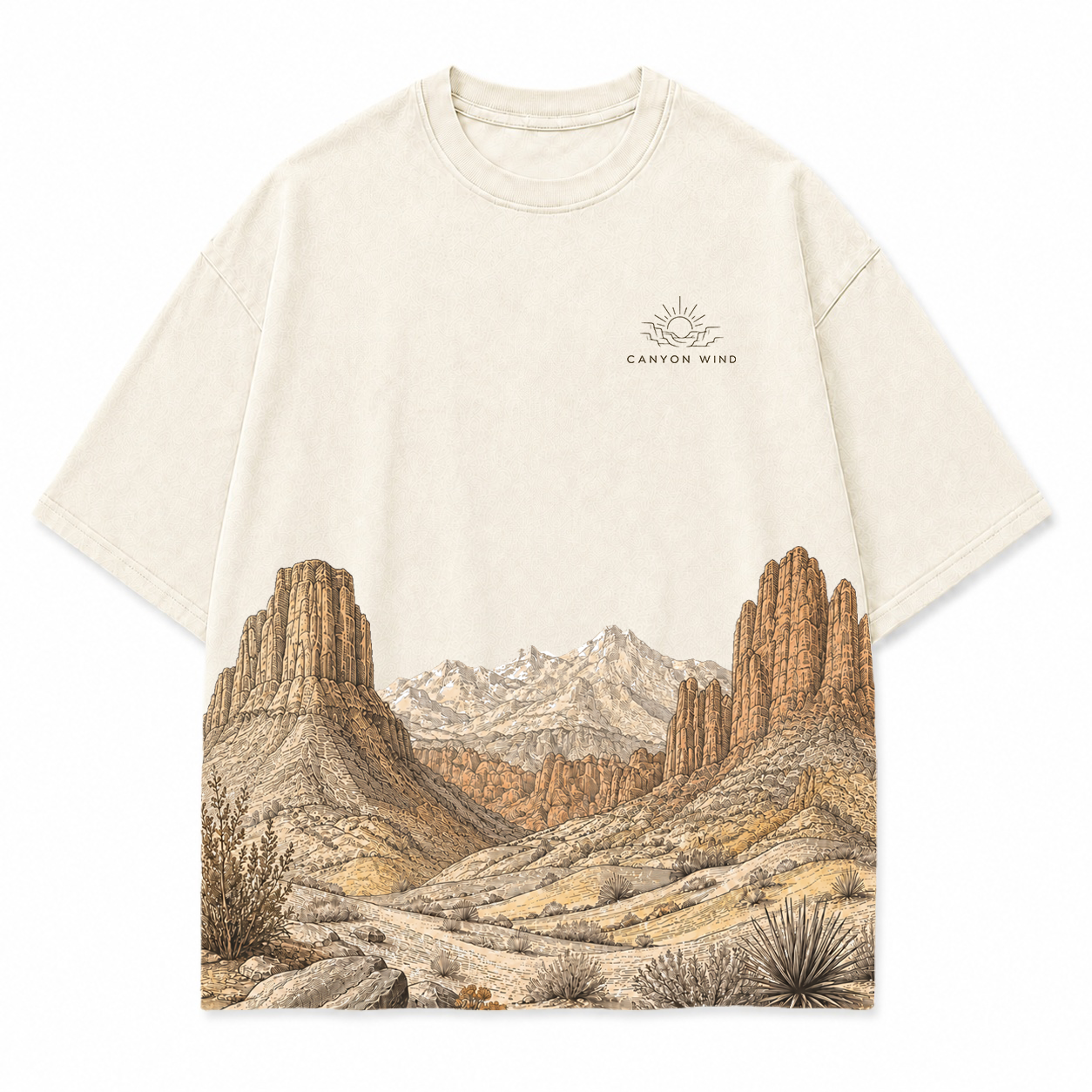 Canyon Wind Desert Horizon Scenic Hem Tee