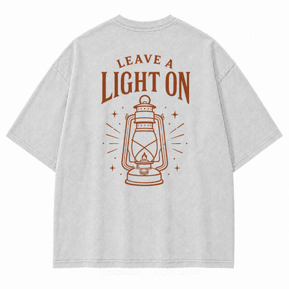 Leave A Light On Graphic Back Print Tee