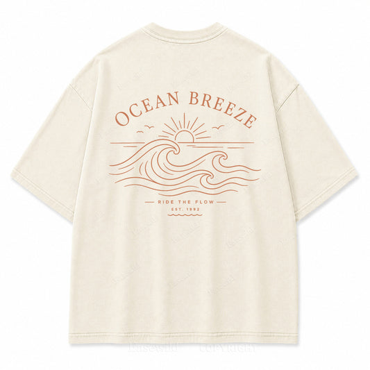 Ocean Breeze Minimal Graphic T-Shirt
