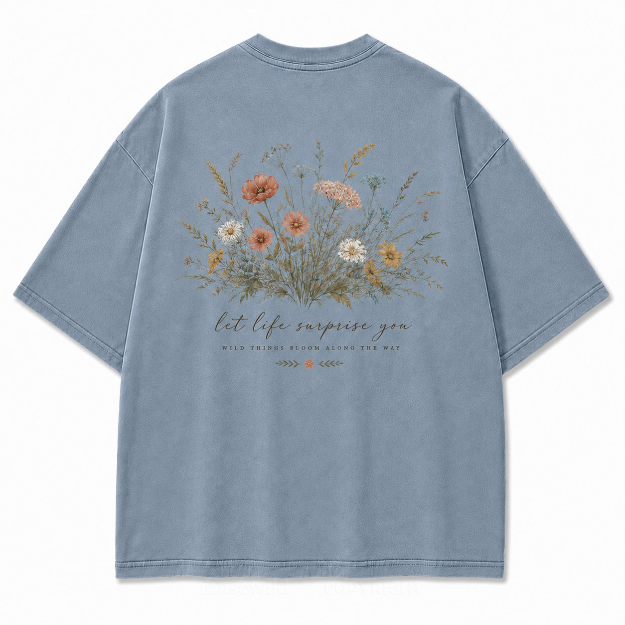 Let Life Surprise You Washed Back Print Tee