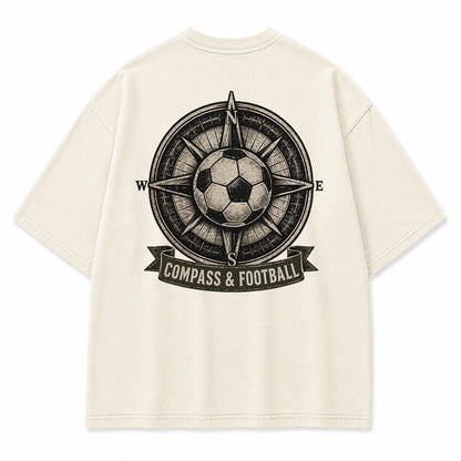 Compass & Football Vintage Graphic T-Shirt