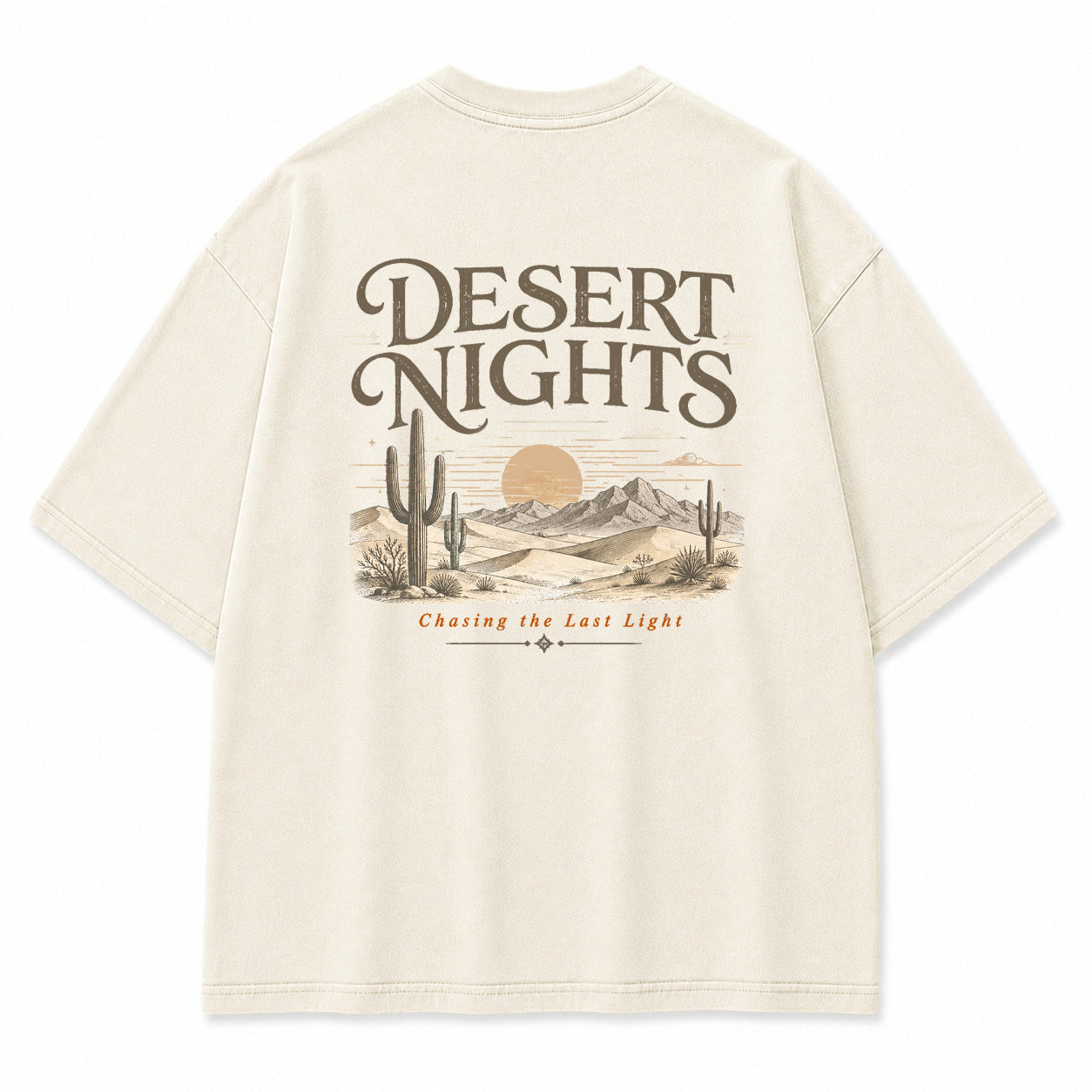 Cactus Dusk Desert Landscape Graphic T-Shirt