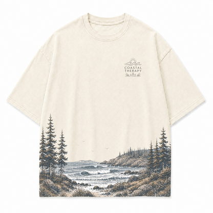 Coastal Therapy Landscape Graphic T-Shirt